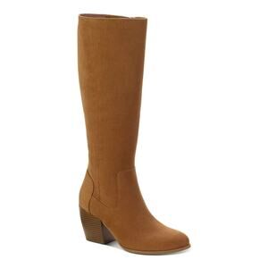 Style & Co Warrda Block-Heel Dress Boots Women's 7M Bark Close Toe Zip Closure